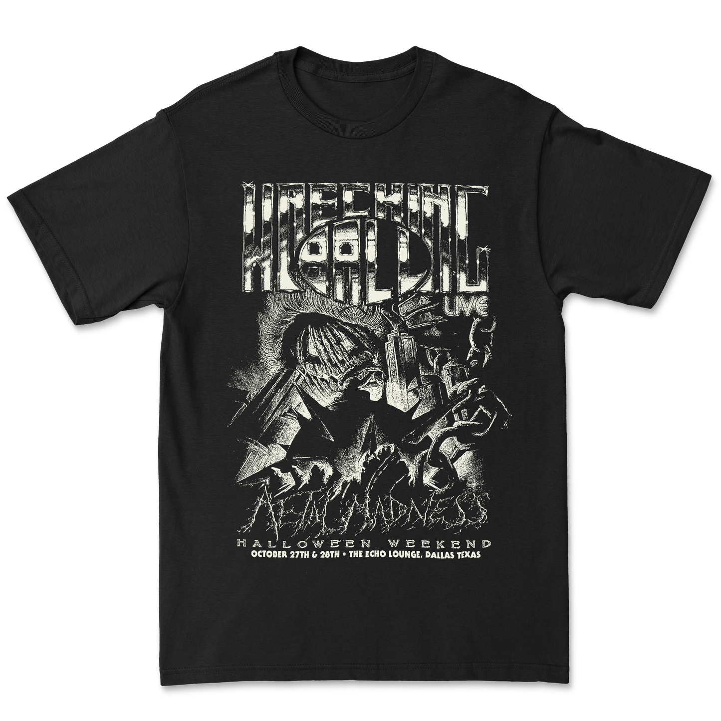 Wrecking Ball Halloween Live B/W Tee